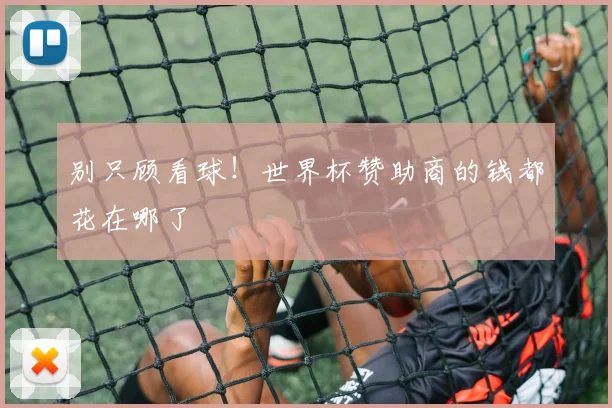 别只顾看球！世界杯赞助商的钱都花在哪了
